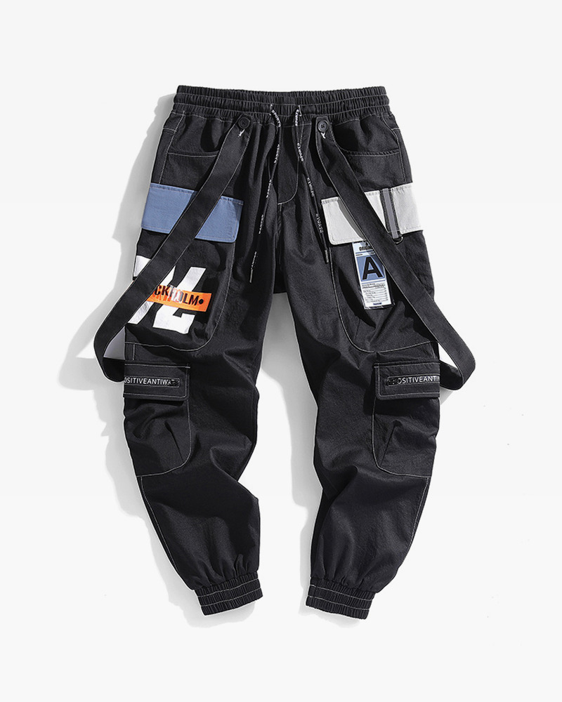 Y2K Grunge Cargo Pants With Straps - 90S Retro Summer Outfit, Y2K Fashion Essentials