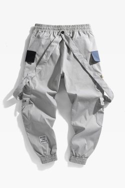 Y2K Grunge Cargo Pants With Straps - 90S Retro Summer Outfit, Y2K Fashion Essentials