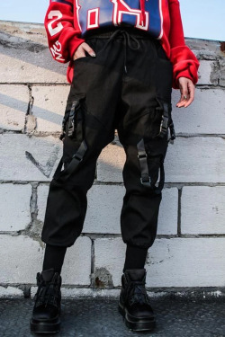 Y2K Grunge Cargo Pants With Straps - 90S Retro Summer Outfit, Y2K Fashion Essentials