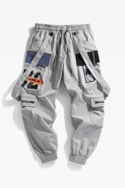 Y2K Grunge Cargo Pants With Straps - 90S Retro Summer Outfit, Y2K Fashion Essentials