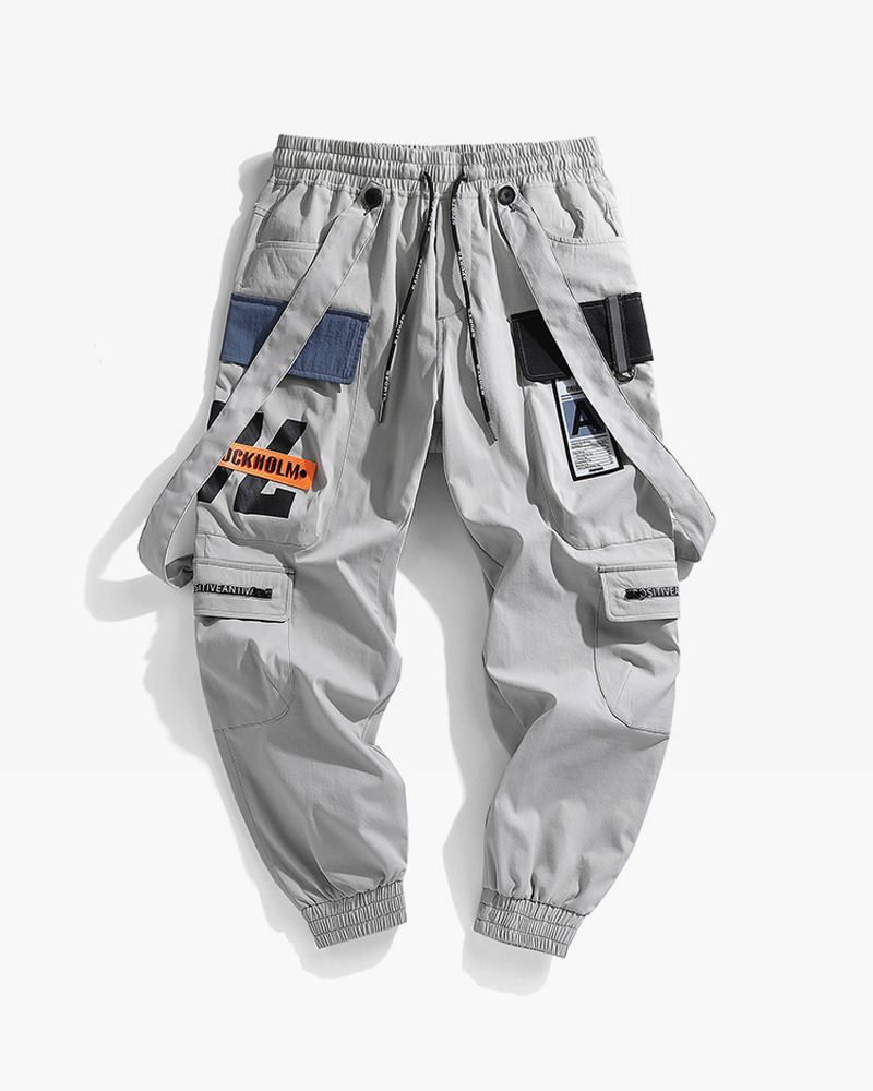 Y2K Grunge Cargo Pants With Straps - 90S Retro Summer Outfit, Y2K Fashion Essentials