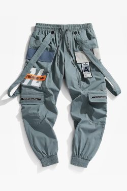 Y2K Grunge Cargo Pants With Straps - 90S Retro Summer Outfit, Y2K Fashion Essentials