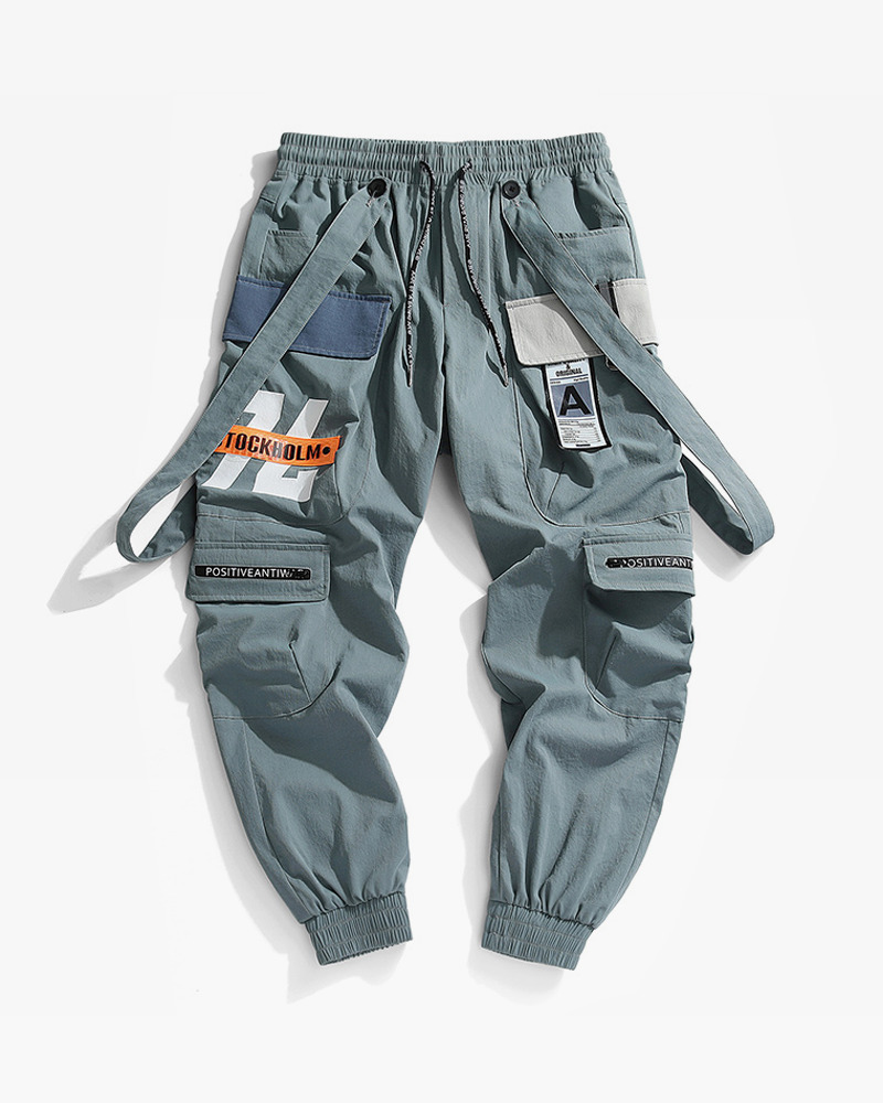 Y2K Grunge Cargo Pants With Straps - 90S Retro Summer Outfit, Y2K Fashion Essentials