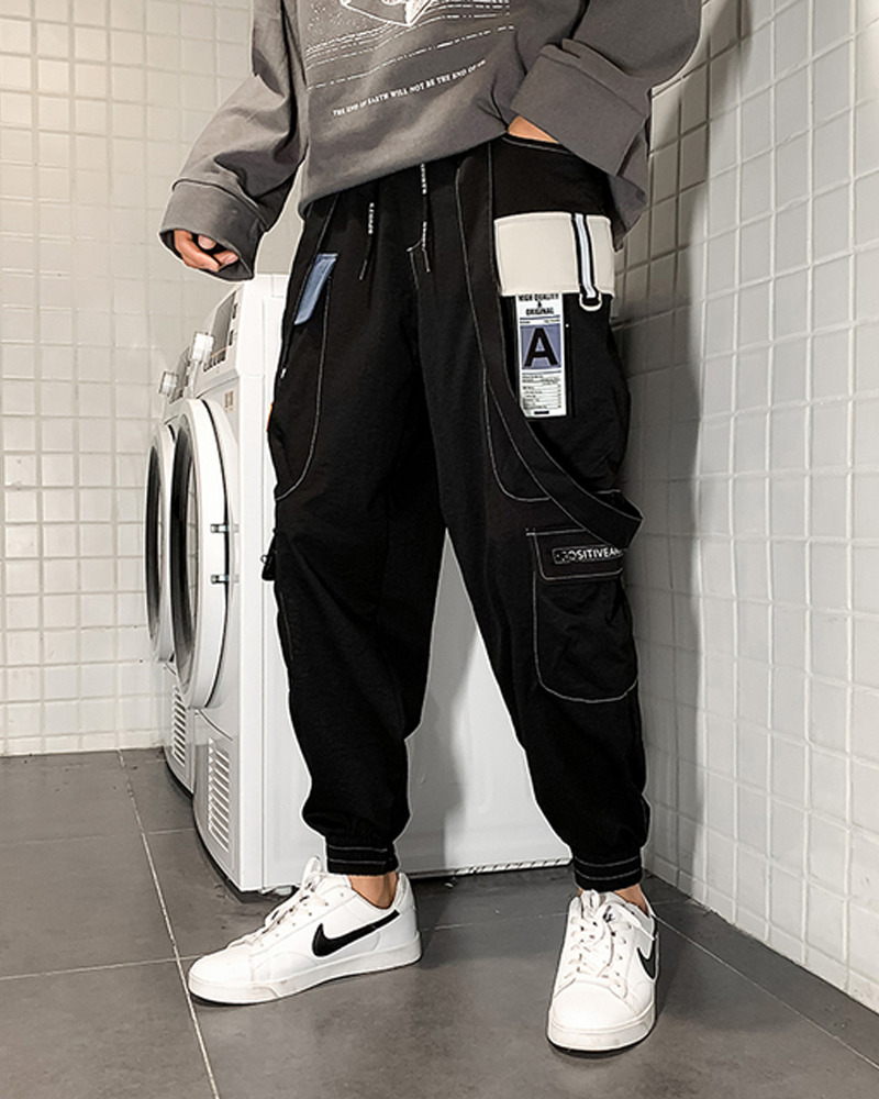 Y2K Grunge Cargo Pants With Straps - 90S Retro Summer Outfit, Y2K Fashion Essentials