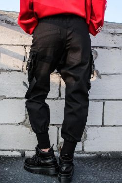Y2K Grunge Cargo Pants With Straps - 90S Retro Summer Outfit, Y2K Fashion Essentials