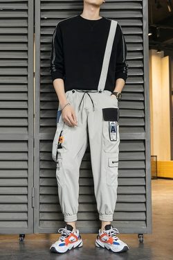 Y2K Grunge Cargo Pants With Straps - 90S Retro Summer Outfit, Y2K Fashion Essentials