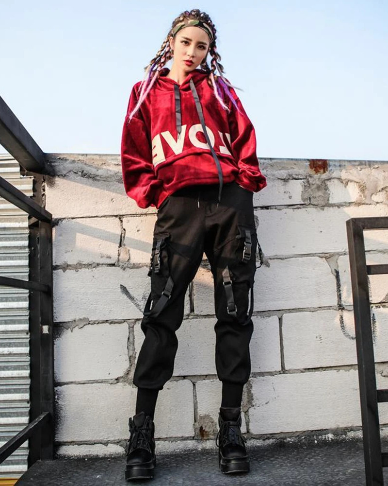 Y2K Grunge Cargo Pants With Straps - 90S Retro Summer Outfit, Y2K Fashion Essentials