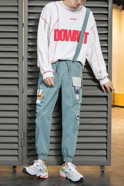 Y2K Grunge Cargo Pants With Straps - 90S Retro Summer Outfit, Y2K Fashion Essentials