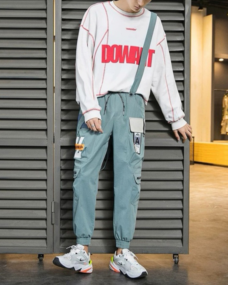 Y2K Grunge Cargo Pants With Straps - 90S Retro Summer Outfit, Y2K Fashion Essentials