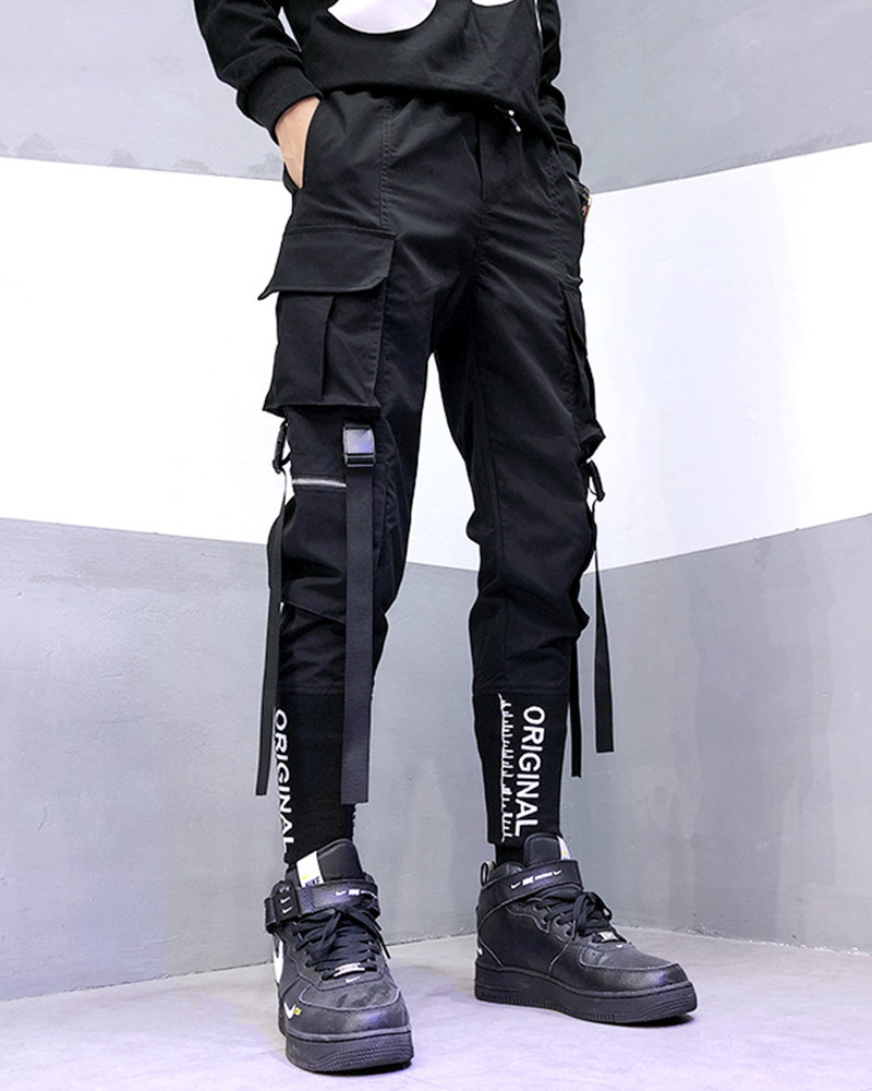 Y2K Grunge Cargo Pants With Tight Ankle - 90S Retro Summer Outfit For Women