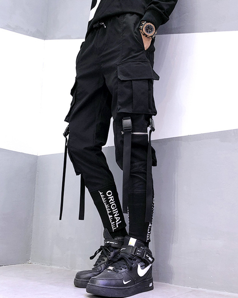 Y2K Grunge Cargo Pants With Tight Ankle - 90S Retro Summer Outfit For Women