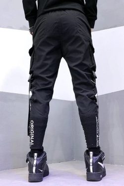 Y2K Grunge Cargo Pants With Tight Ankle - 90S Retro Summer Outfit For Women