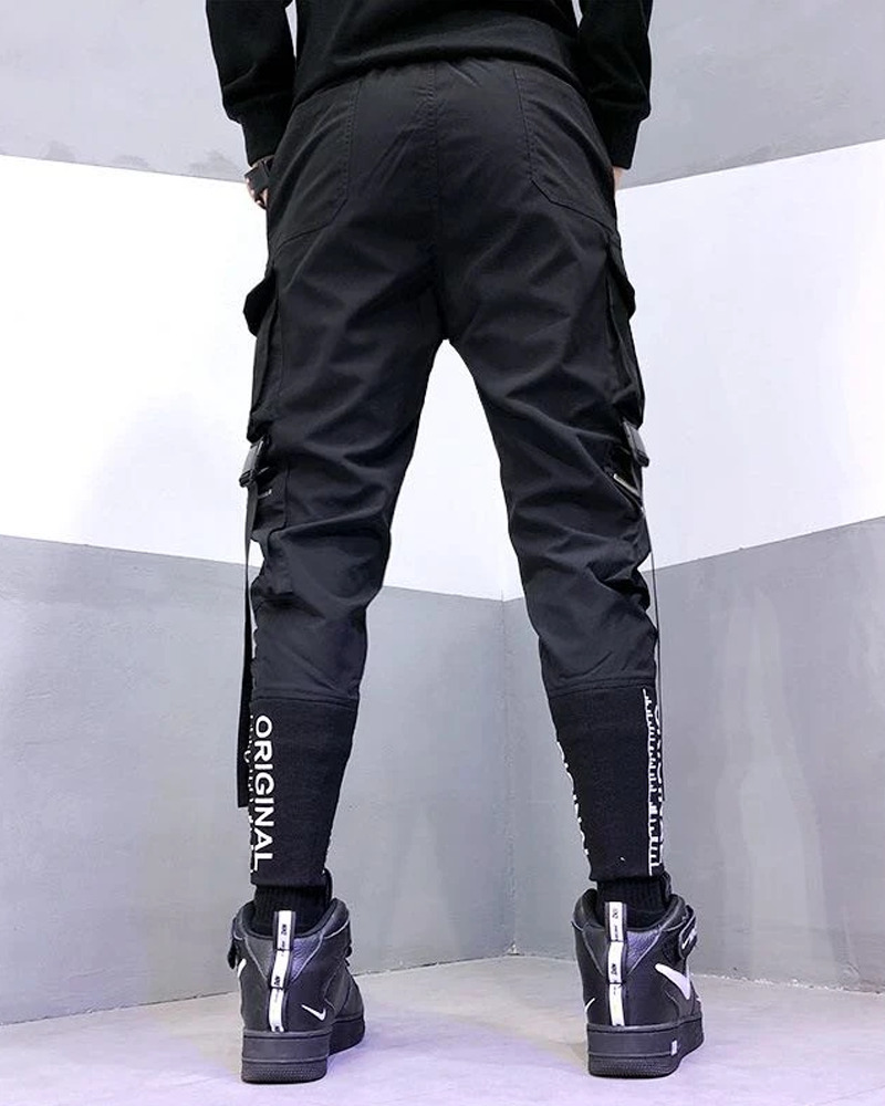 Y2K Grunge Cargo Pants With Tight Ankle - 90S Retro Summer Outfit For Women