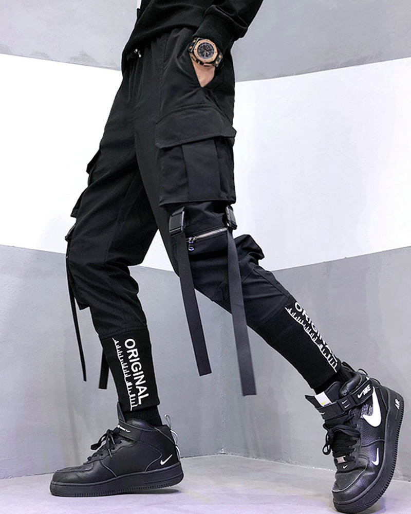 Y2K Grunge Cargo Pants With Tight Ankle - 90S Retro Summer Outfit For Women