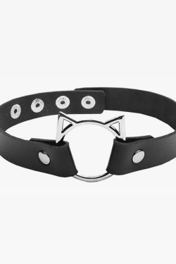 Y2K Grunge Cat Choker Necklace - Retro 90S Fashion, Gothic Y2K, Pastel Goth, Y2K Popstar