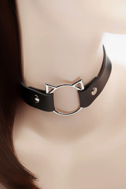 Y2K Grunge Cat Choker Necklace - Retro 90S Fashion, Gothic Y2K, Pastel Goth, Y2K Popstar