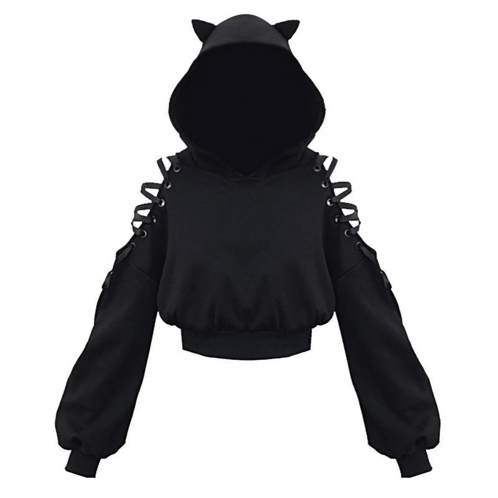 Y2K Grunge Cat Ear Hoodie - Retro 90S Fashion, Gothic Y2K, Summer Y2K Outfits Y2K Grunge Cat Ear Hoodie - Retro 90S Fashion, Gothic Y2K, Summer Y2K Outfits