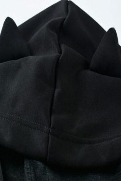 Y2K Grunge Cat Ear Hoodie - Retro 90S Fashion, Gothic Y2K, Summer Y2K Outfits