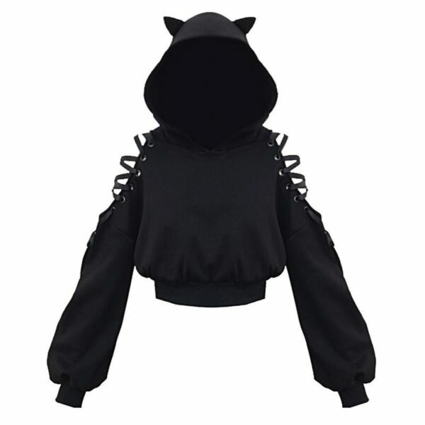Y2K Grunge Cat Ear Hoodie - Retro 90S Fashion, Gothic Y2K, Summer Y2K Outfits Y2K Grunge Cat Ear Hoodie - Retro 90S Fashion, Gothic Y2K, Summer Y2K Outfits