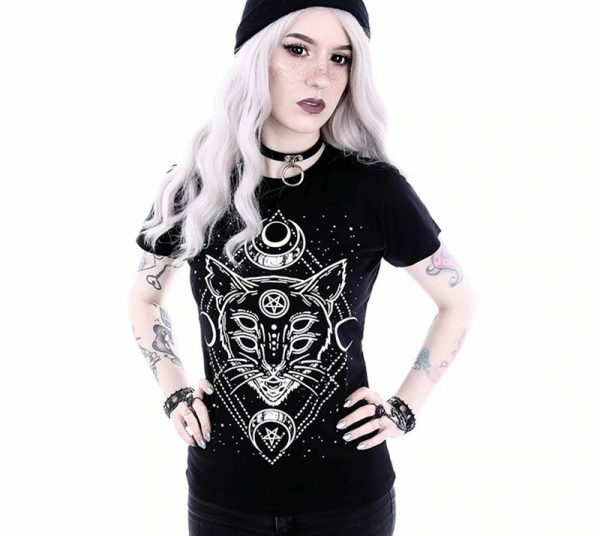 Y2K Grunge Cat Print Shirt - 90S Fashion, Retro Style, Y2K Summer Outfits, Pastel Goth