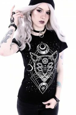 Y2K Grunge Cat Print Shirt - 90S Fashion, Retro Style, Y2K Summer Outfits, Pastel Goth