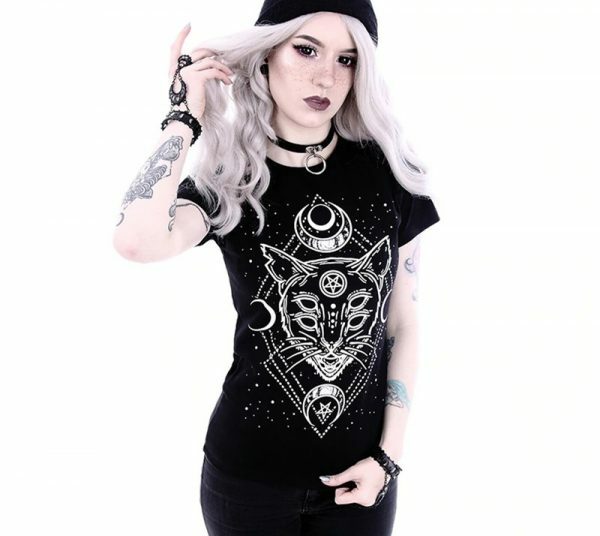 Y2K Grunge Cat Print Shirt - 90S Fashion, Retro Style, Y2K Summer Outfits, Pastel Goth