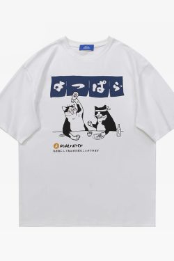 Y2K Grunge Cats Shirt - Retro 90S Summer Outfit, Baby Tees, Y2K Fashion, Pastel Goth Style
