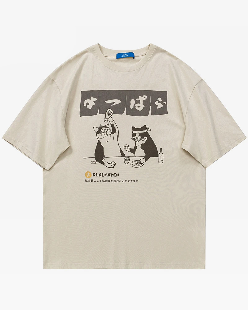 Y2K Grunge Cats Shirt - Retro 90S Summer Outfit, Baby Tees, Y2K Fashion, Pastel Goth Style