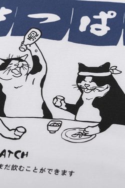 Y2K Grunge Cats Shirt - Retro 90S Summer Outfit, Baby Tees, Y2K Fashion, Pastel Goth Style