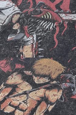 Y2K Grunge Chainsaw Man Shirt - Retro 90S Fashion, Summer Outfits, And Popstar Vibes