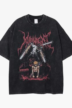Y2K Grunge Chainsaw Man Shirt - Retro 90S Fashion, Summer Outfits, And Popstar Vibes