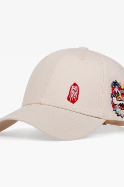 Y2K Grunge Chinese Dragon Baseball Cap - Retro 90S Fashion, Summer Y2K Outfits, Hip Hop Style
