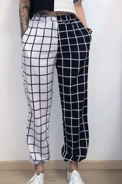 Y2K Grunge Contrast Pants & Top - 90S Fashion, Retro Style, Summer Y2K Outfits