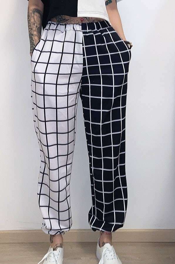 Y2K Grunge Contrast Pants & Top - 90S Fashion, Retro Style, Summer Y2K Outfits