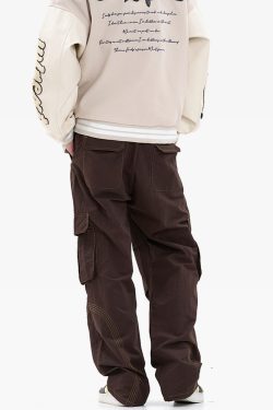 Y2K Grunge Contrast Stitch Jeans - 90S Retro Summer Outfit, Y2K Club & Party Fashion