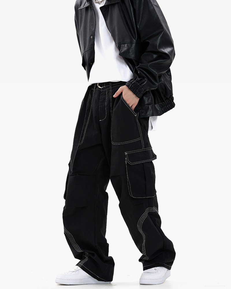 Y2K Grunge Contrast Stitch Jeans - 90S Retro Summer Outfit, Y2K Club & Party Fashion Y2K Grunge Contrast Stitch Jeans - 90S Retro Summer Outfit, Y2K Club & Party Fashion