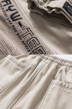 Y2K Grunge Corduroy Joggers - Retro 90S Fashion, Summer Outfits, And Pastel Goth Style
