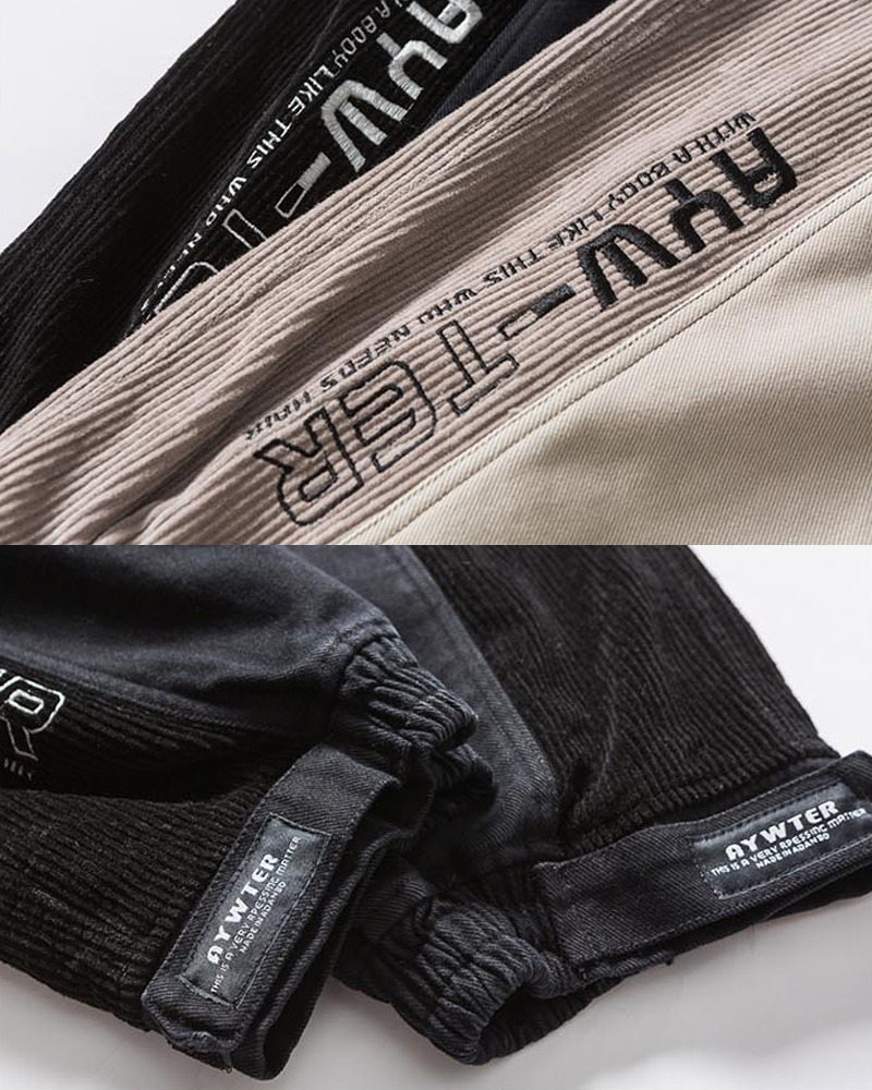 Y2K Grunge Corduroy Joggers - Retro 90S Fashion, Summer Outfits, And Pastel Goth Style Y2K Grunge Corduroy Joggers - Retro 90S Fashion, Summer Outfits, And Pastel Goth Style