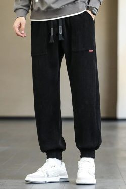 Y2K Grunge Corduroy Sweatpants - Retro 90S Fashion, Summer Outfits, And Pastel Goth Style