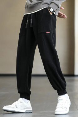Y2K Grunge Corduroy Sweatpants - Retro 90S Fashion, Summer Outfits, And Pastel Goth Style