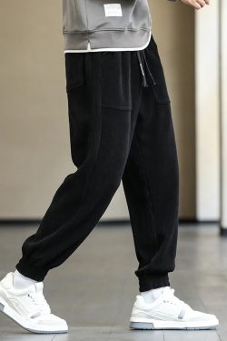 Y2K Grunge Corduroy Sweatpants - Retro 90S Fashion, Summer Outfits, And Pastel Goth Style
