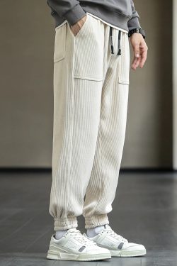 Y2K Grunge Corduroy Sweatpants - Retro 90S Fashion, Summer Outfits, And Pastel Goth Style
