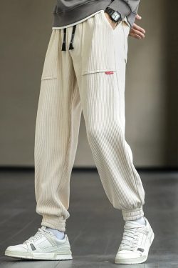 Y2K Grunge Corduroy Sweatpants - Retro 90S Fashion, Summer Outfits, And Pastel Goth Style