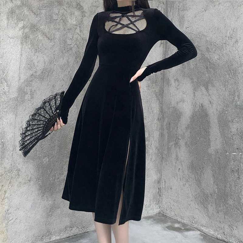 Y2K Grunge Dark Velvet Dress - Retro 90S Fashion, Summer Party, Club & Popstar Outfits Y2K Grunge Dark Velvet Dress - Retro 90S Fashion, Summer Party, Club & Popstar Outfits