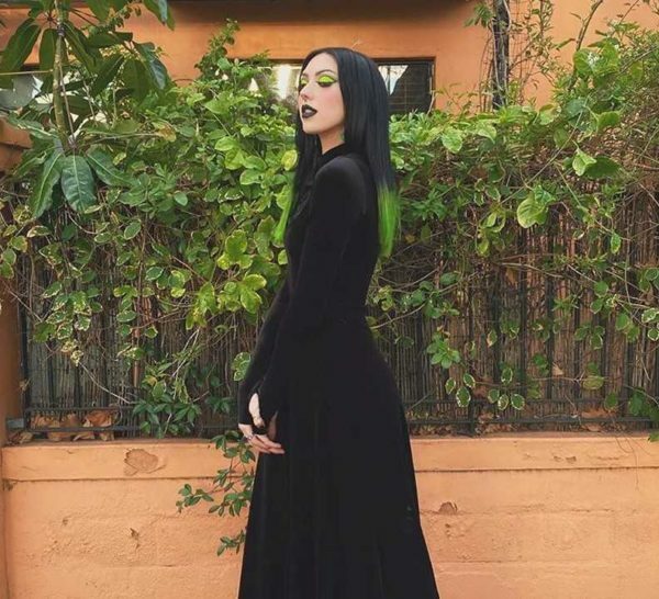 Y2K Grunge Dark Velvet Dress - Retro 90S Fashion, Summer Party, Club & Popstar Outfits Y2K Grunge Dark Velvet Dress - Retro 90S Fashion, Summer Party, Club & Popstar Outfits