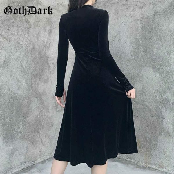 Y2K Grunge Dark Velvet Dress - Retro 90S Fashion, Summer Party, Club & Popstar Outfits Y2K Grunge Dark Velvet Dress - Retro 90S Fashion, Summer Party, Club & Popstar Outfits