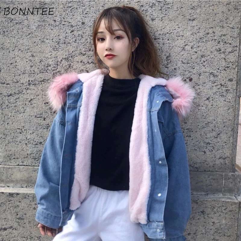 Y2K Grunge Denim Fur Jacket - 90S Fashion, Retro Style, Y2K Summer Outfits, Y2K Club Look