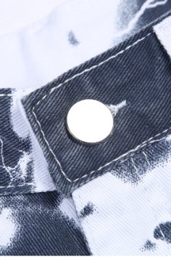 Y2K Grunge Denim Jeans - Retro 90S Hip Hop Style, Perfect For Y2K Summer And Party Outfits