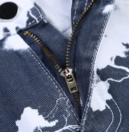 Y2K Grunge Denim Jeans - Retro 90S Hip Hop Style, Perfect For Y2K Summer And Party Outfits