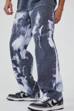 Y2K Grunge Denim Jeans - Retro 90S Hip Hop Style, Perfect For Y2K Summer And Party Outfits